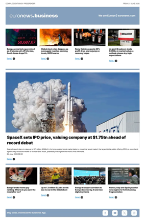 Cover of Euronews Business