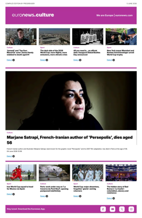 Cover of Euronews Culture and Sport Compiled Edition