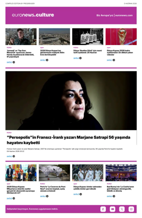 Cover of Euronews Culture and Sport (Turkish) Compiled Edition