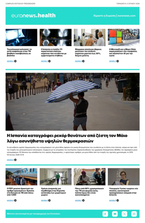 Cover of Euronews Health (Greek) Compiled Edition