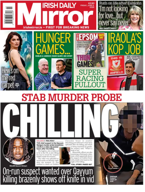 Cover of Irish Daily Mirror
