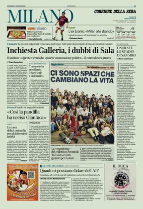 Cover of Corriere della Sera (Milano)