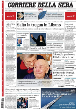 Cover of Corriere della Sera