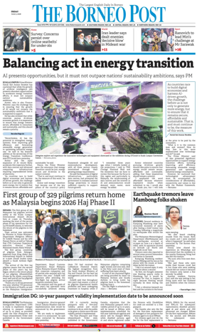 Cover of The Borneo Post (Sarawak)