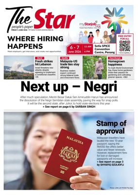 Cover of The Star Malaysia
