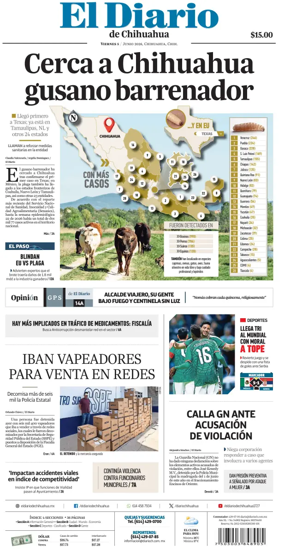 Cover of El Diario de Chihuahua