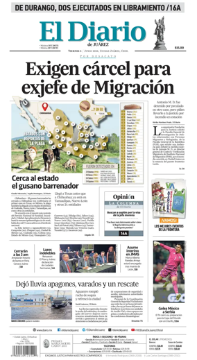 Cover of El Diario de Juarez