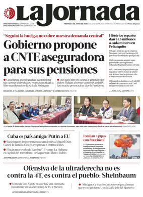 Cover of La Jornada