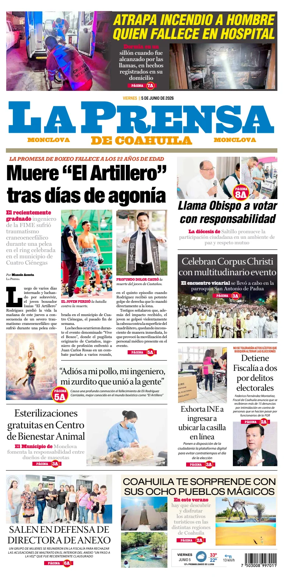 Cover of La Prensa de Coahuila