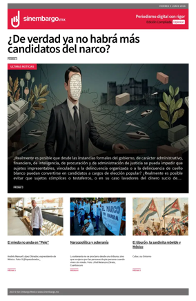 Cover of Sin Embargo Opinion