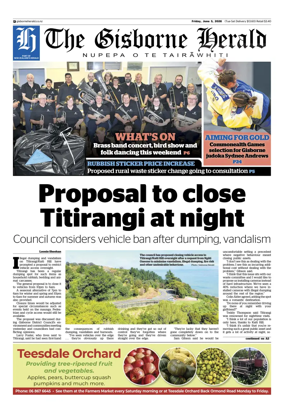 Cover of The Gisborne Herald