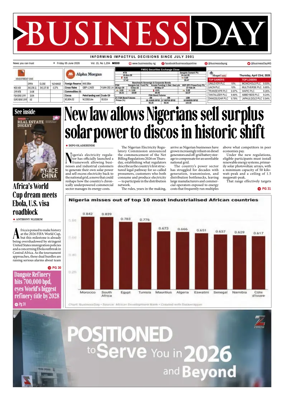 Cover of Business Day (Nigeria)