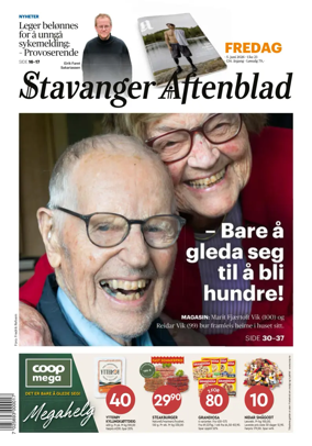 Cover of Stavanger Aftenblad