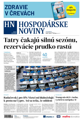 Cover of Hospodarske noviny