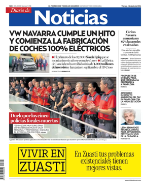 Cover of Diario de Noticias (Spain)