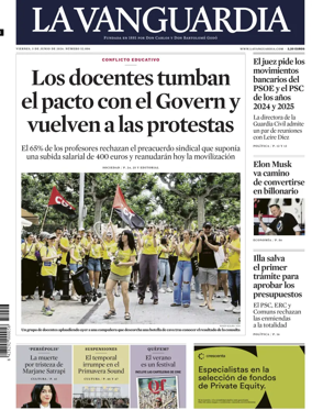 Cover of La Vanguardia (1st Edition)