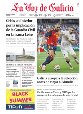 Cover of La Voz de Galicia (A Coruna)