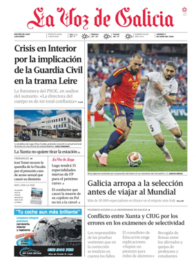 Cover of La Voz de Galicia (Lugo)