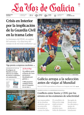 Cover of La Voz de Galicia (Vigo)