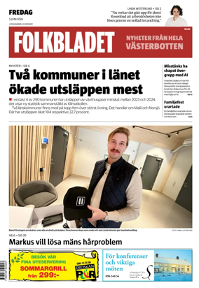 Cover of Folkbladet Vasterbotten