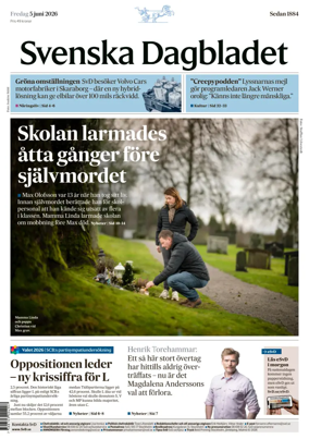 Cover of Svenska Dagbladet