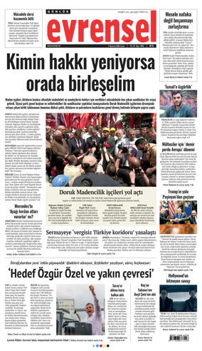 Cover of Evrensel Gazetesi