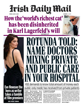 Cover of Irish Daily Mail