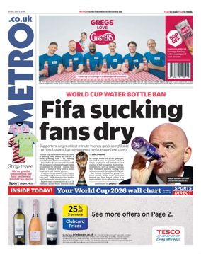 Cover of Metro (UK)