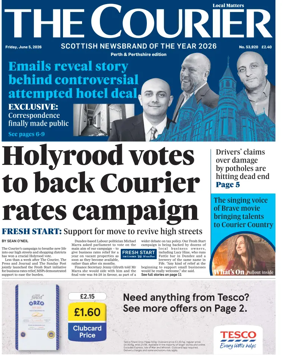 Cover of The Courier & Advertiser (Perth and Perthshire Edition)