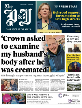 Cover of The Press and Journal (Inverness Highlands and Islands)