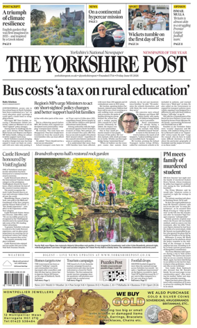 Cover of Yorkshire Post