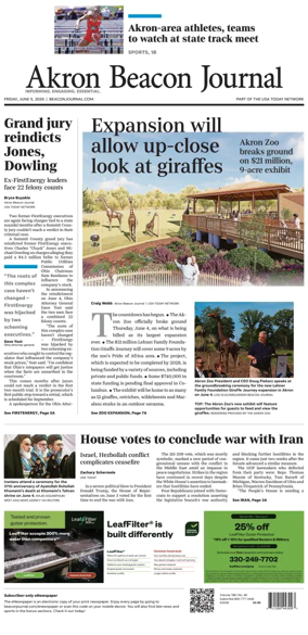 Cover of Akron Beacon Journal