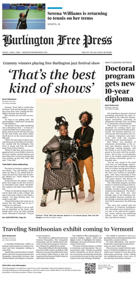 Cover of Burlington Free Press