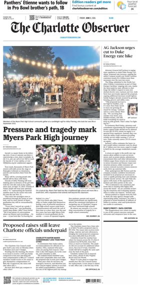 Cover of The Charlotte Observer