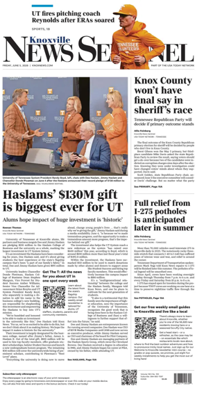 Cover of Knoxville News Sentinel