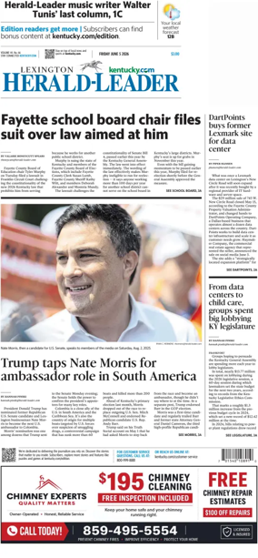 Cover of Lexington Herald-Leader