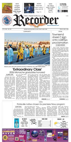 Cover of Porterville Recorder