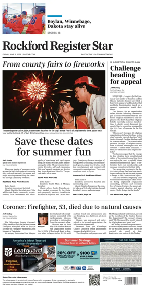 Cover of Rockford Register Star