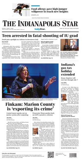 Cover of The Indianapolis Star