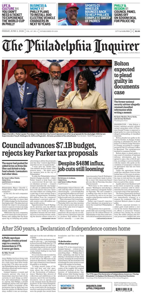 Cover of The Philadelphia Inquirer