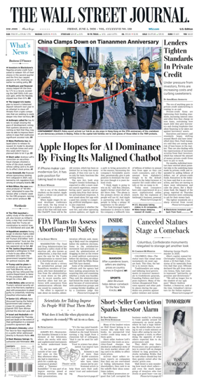 Cover of The Wall Street Journal