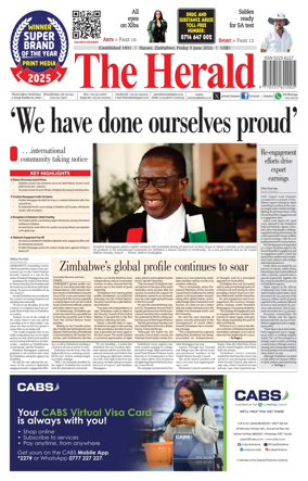 Cover of The Herald (Zimbabwe)