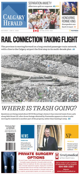 Cover of Calgary Herald