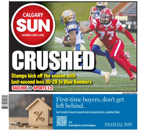Cover of Calgary Sun