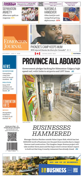 Cover of Edmonton Journal