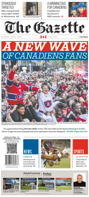 Cover of Montreal Gazette