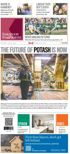 Cover of Saskatoon StarPhoenix