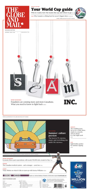 Cover of The Globe and Mail (Ontario Edition)