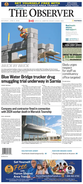 Cover of The Observer (Sarnia)
