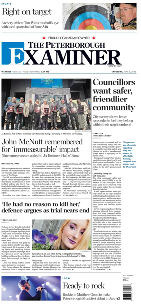 Cover of The Peterborough Examiner